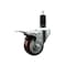 Service Caster 3'' Maroon Poly Swivel 1-1/4'' Expanding Stem Caster Total Lock Brake SCC-EXTTL20S314-PPUB-MRN-114 - alternate 1